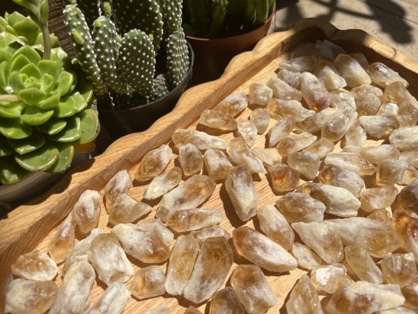 Citrine raw point - Mầm thạch anh vàng thô - Đá thanh tẩy, tarot, sưu tầm