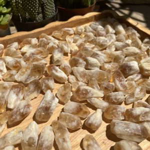 Citrine raw point - Mầm thạch anh vàng thô - Đá thanh tẩy, tarot, sưu tầm