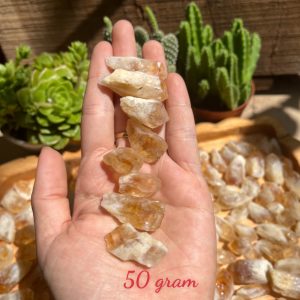 Citrine raw point - Mầm thạch anh vàng thô - Đá thanh tẩy, tarot, sưu tầm