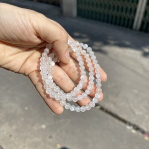 Vòng tay đá Mặt Trăng (Moonstone) hạt 5 mm - loại 3 vòng quấn