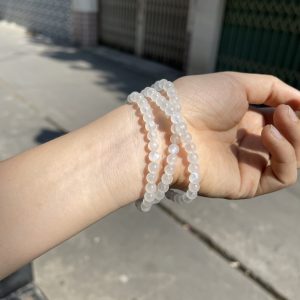Vòng tay đá Mặt Trăng (Moonstone) hạt 5 mm - loại 3 vòng quấn