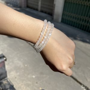 Vòng tay đá Mặt Trăng (Moonstone) hạt 5 mm - loại 3 vòng quấn