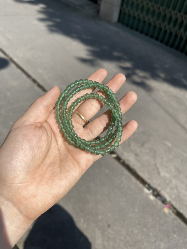 Vòng tay đá Thạch Anh Dâu Tây Xanh (Green Strawberry Quartz)