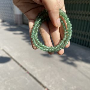 Vòng tay đá Thạch Anh Dâu Tây Xanh (Green Strawberry Quartz)