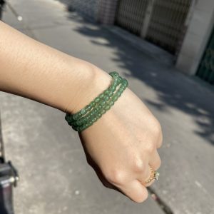 Vòng tay đá Thạch Anh Dâu Tây Xanh (Green Strawberry Quartz)