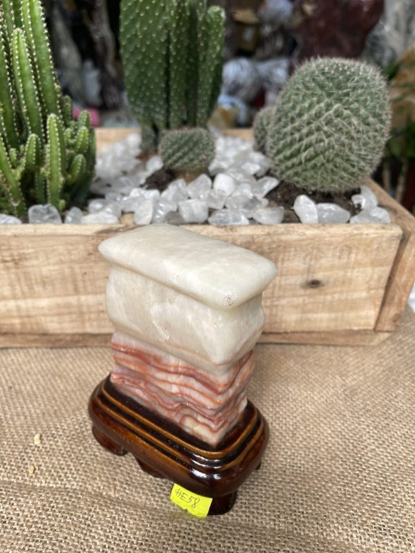 ĐÁ THỊT HEO - ĐÁ PHÚ QUÝ (HE58), KT: 12.5x7.5x3.5 CM, KL: 0.77 KG