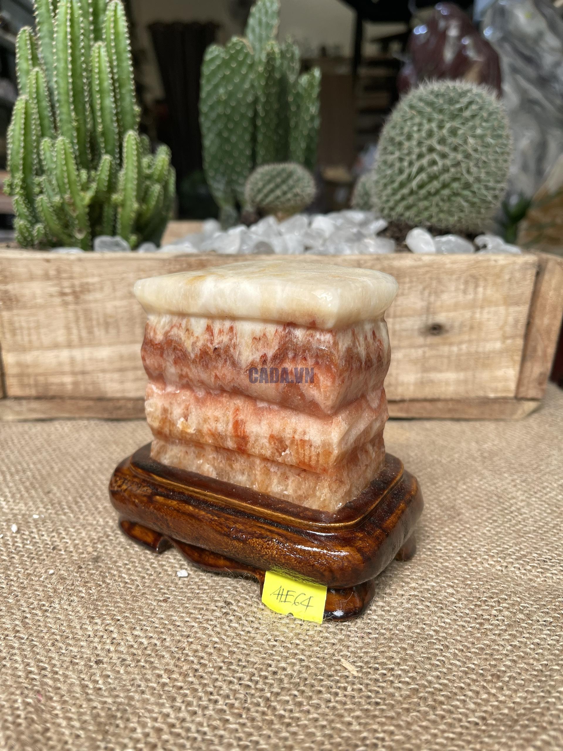 ĐÁ THỊT HEO - ĐÁ PHÚ QUÝ (HE64), KT: 10.5x8.5x5 CM, KL: 0.955 KG