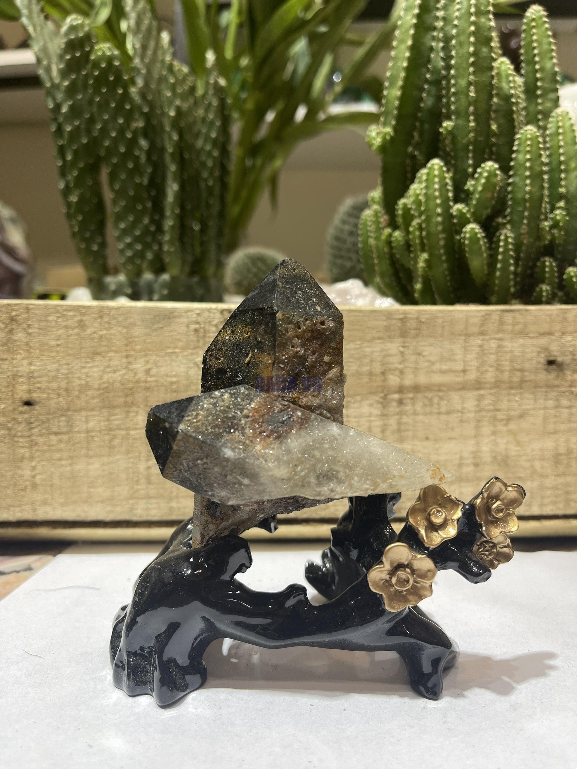 Mầm Thạch Anh Khói - Smoky Quartz (KT06), KT: 7.5x7 CM, KL: 0.195 KG