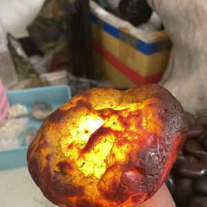 Đá Mã Não cuội thông đèn tốt - Mã Não Đỏ - Red Agate (NC02)