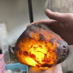 Đá Mã Não cuội thông đèn tốt - Mã Não Đỏ - Red Agate (NC05)