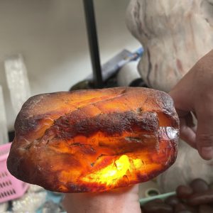 Đá Mã Não cuội thông đèn tốt - Mã Não Đỏ - Red Agate (NC06)