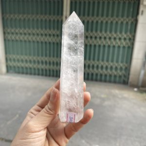 Trụ Thạch Anh Trắng trong – Clear Quartz Point, KT: 12.5×3.5 CM, KL: 0.175 KG (TTT158)