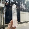 Trụ Thạch Anh Trắng trong – Clear Quartz Point, KT: 19.5×4.5 CM, KL: 0.455 KG (TTT145)