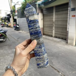Trụ đá Thiên Thanh - Lapis Lazuli, KT: 22x4.5 CM, KL: 0.735 KG (TL11)