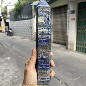 Trụ đá Thiên Thanh - Lapis Lazuli, KT: 22.5x4 CM, KL: 0.725 KG (TL12)