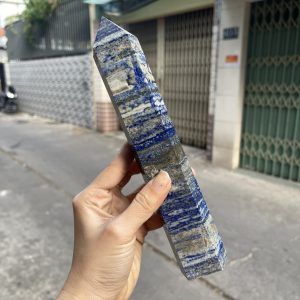 Trụ đá Thiên Thanh - Lapis Lazuli, KT: 22.5x4 CM, KL: 0.725 KG (TL12)