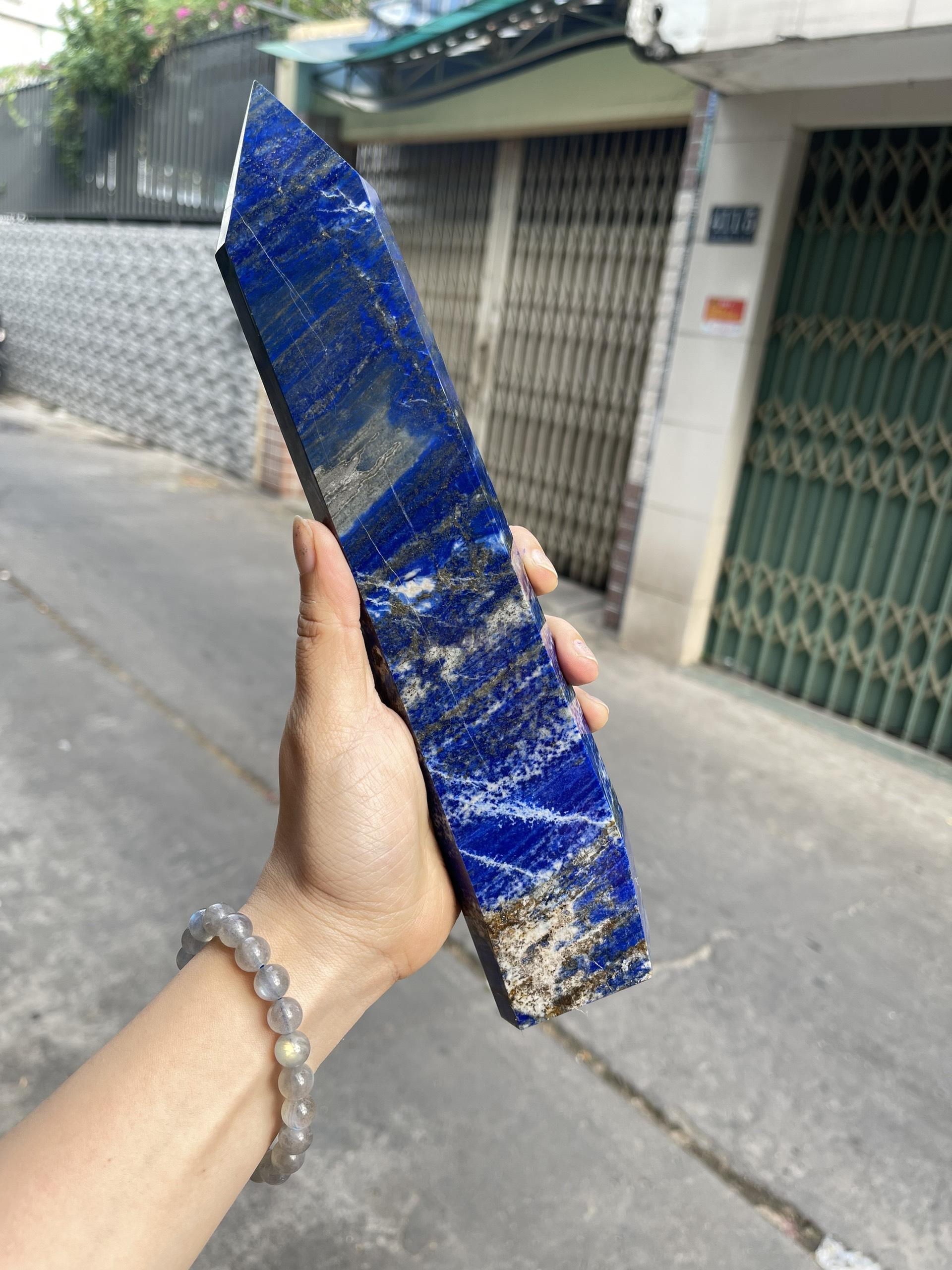 Trụ đá Thiên Thanh - Lapis Lazuli, KT: 27x5 CM, KL: 1 KG (TL13)