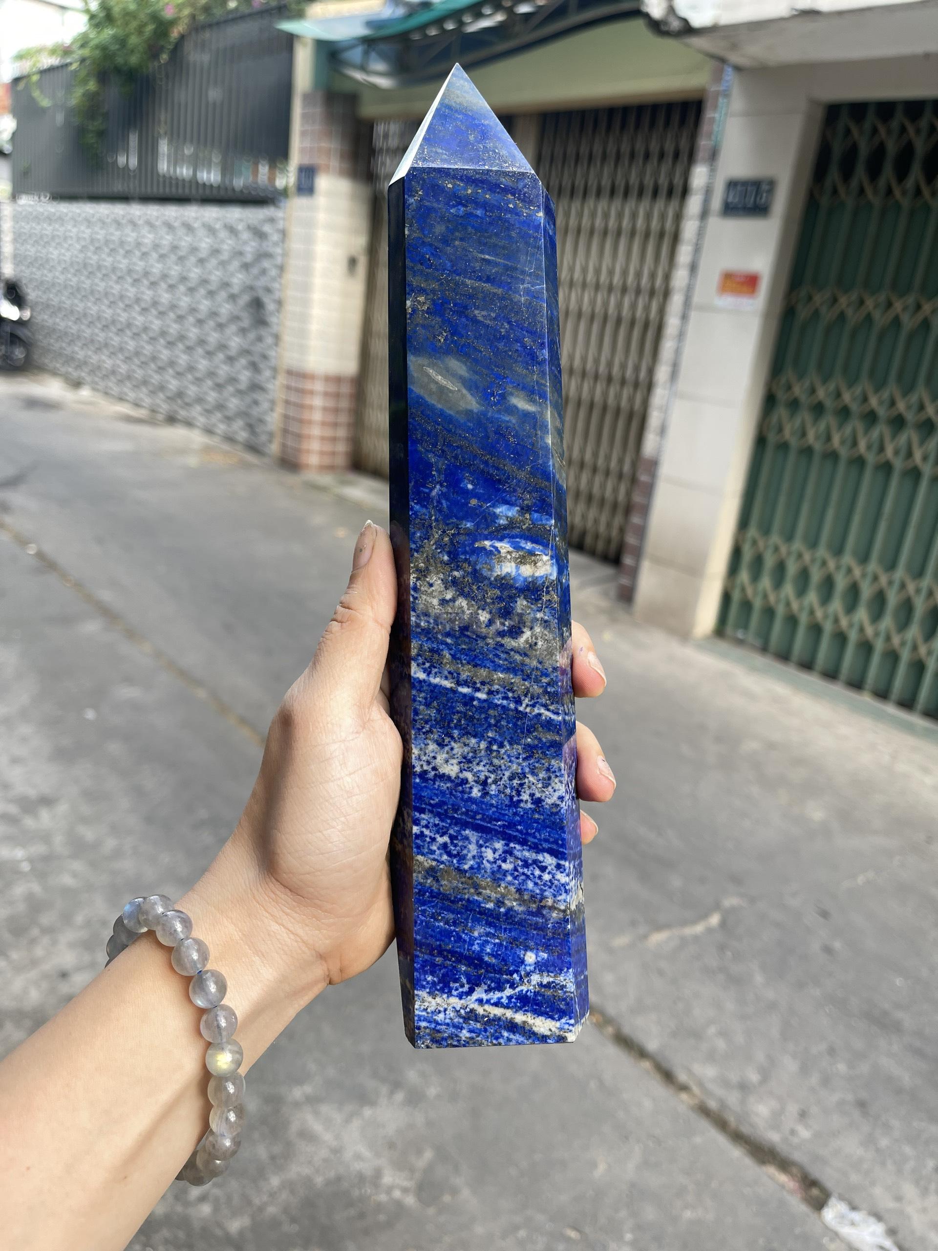 Trụ đá Thiên Thanh - Lapis Lazuli, KT: 27x5 CM, KL: 1 KG (TL13)