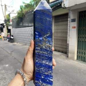 Trụ đá Thiên Thanh - Lapis Lazuli, KT: 26x7 CM, KL: 1.555 KG (TL14)