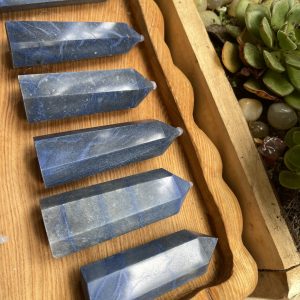 Blue Aventurine Point - Trụ đá Aventurine xanh dương