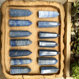 Blue Aventurine Point - Trụ đá Aventurine xanh dương