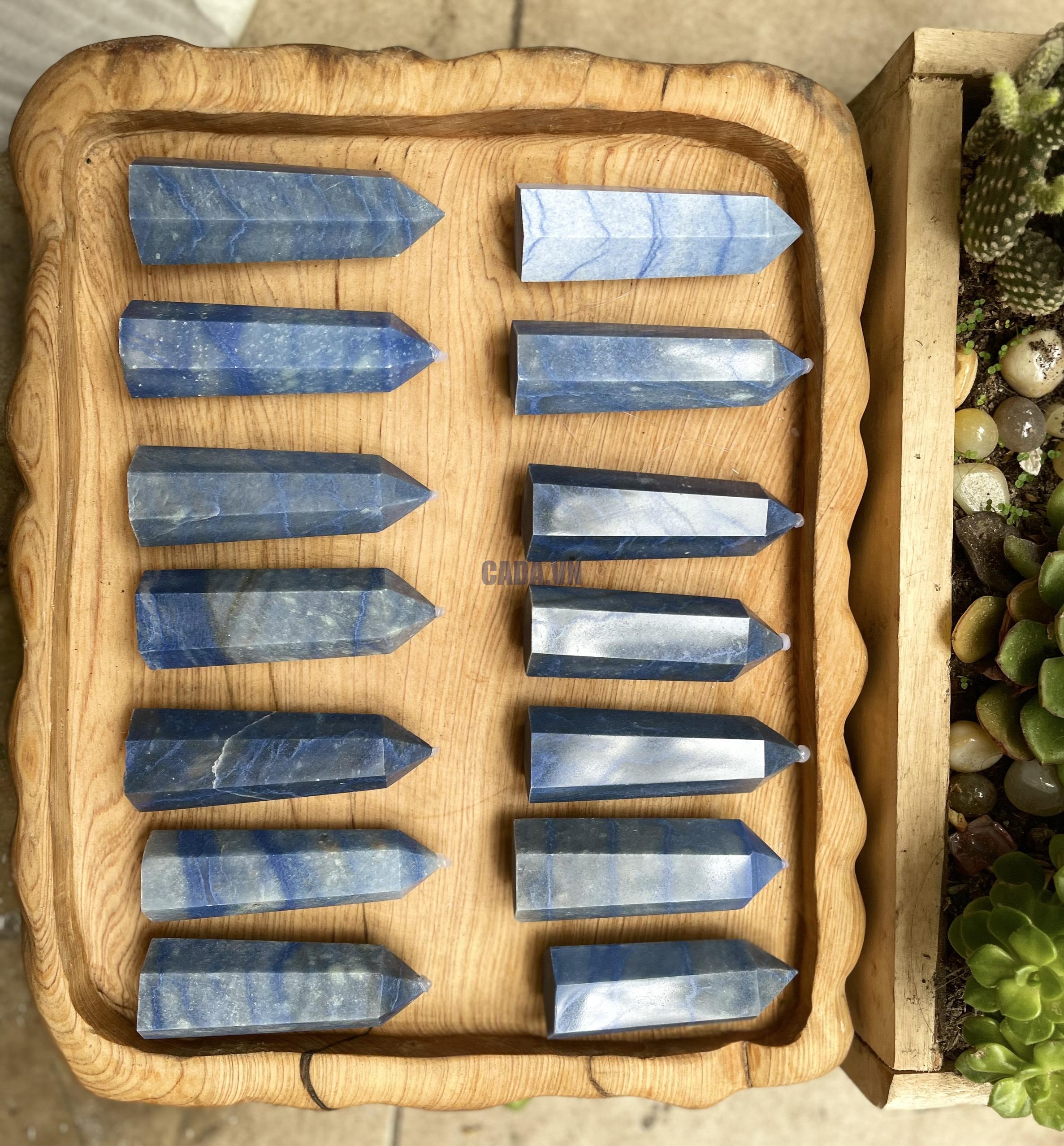 Blue Aventurine Point - Trụ đá Aventurine xanh dương