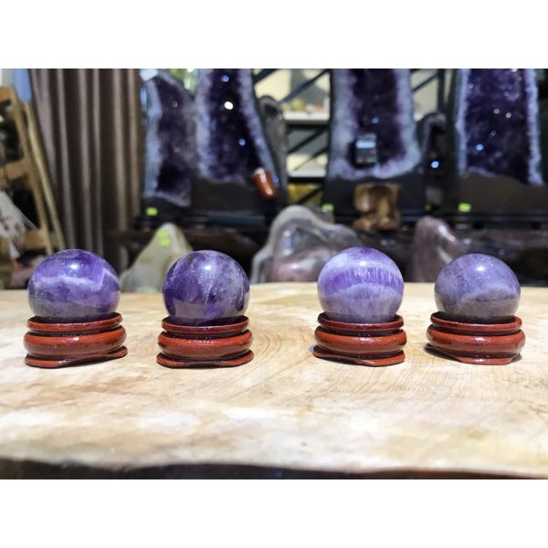 Bi cầu Thạch Anh Tím mini - Amethyst (ĐK - 2.5 CM)