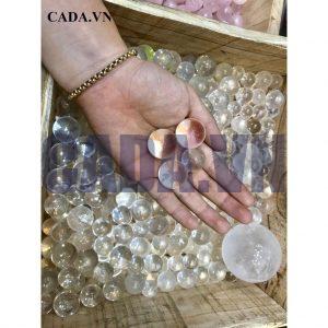 (COMBO 5 BI) Bi cầu Thạch Anh Trắng chất trong - Clear Quartz Sphere (size 1.5-2cm)