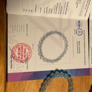 Vòng tay đá Aquamarine (Ngọc Xanh Biển), hạt 8mm – loại vòng đơn