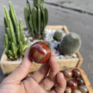 Bi cầu Mã Não Madagascar - Madagascar Agate sphere