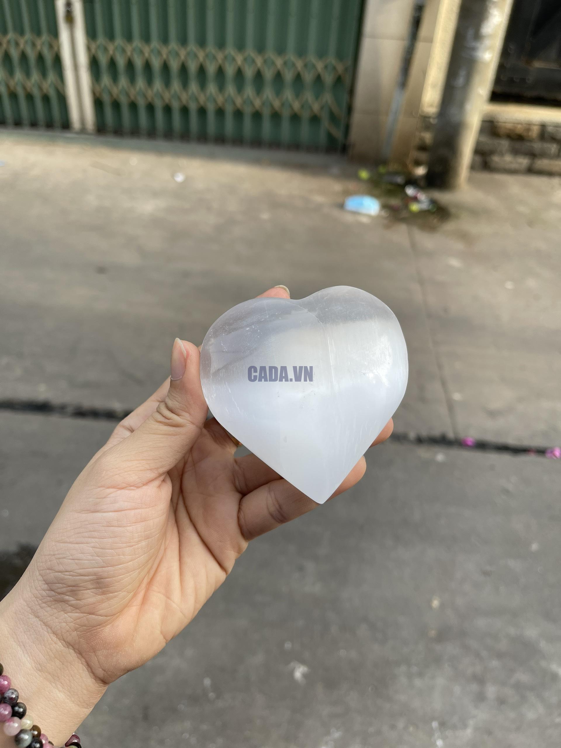 Trái tim đá Selenite - Selenite Heart