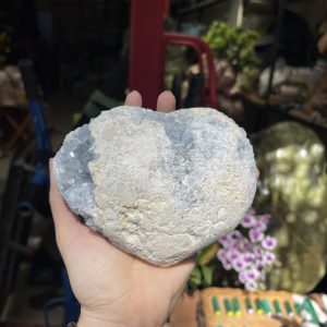 ĐÁ TINH THỂ CELESTINE, KL: 1.29 KG, KT: 10×12.5 CM (CLT13)