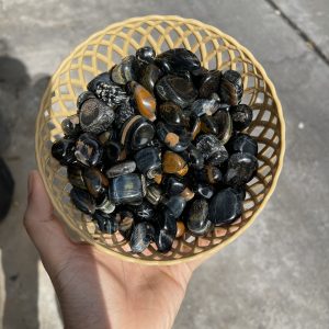 Blue Tiger Eye Tumbled - Đá Mắt Hổ Xanh dạng sỏi | Đá thanh tẩy, sưu tầm