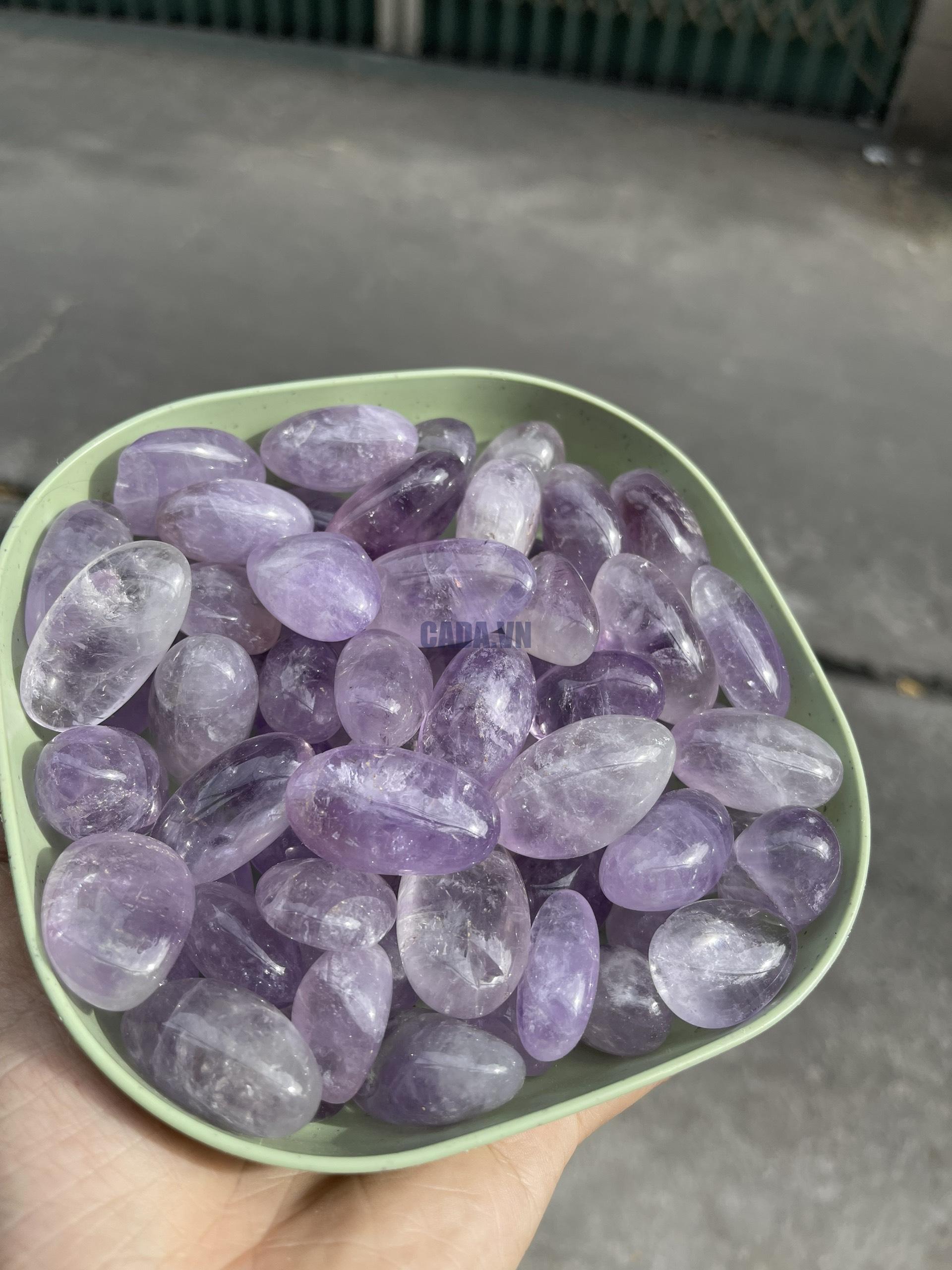 Amethyst Tumbled - Thạch Anh Tím trong dạng sỏi | Đá thanh tẩy, sưu tầm