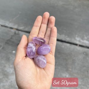 Amethyst Tumbled - Thạch Anh Tím trong dạng sỏi | Đá thanh tẩy, sưu tầm