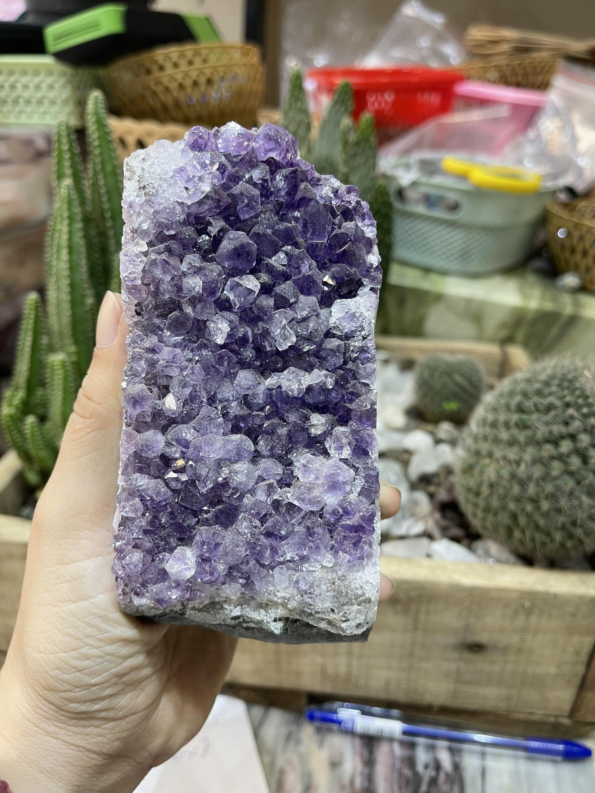 HỐC THẠCH ANH TÍM NHỎ - SMALL AMETHYST GEODE (TV130)