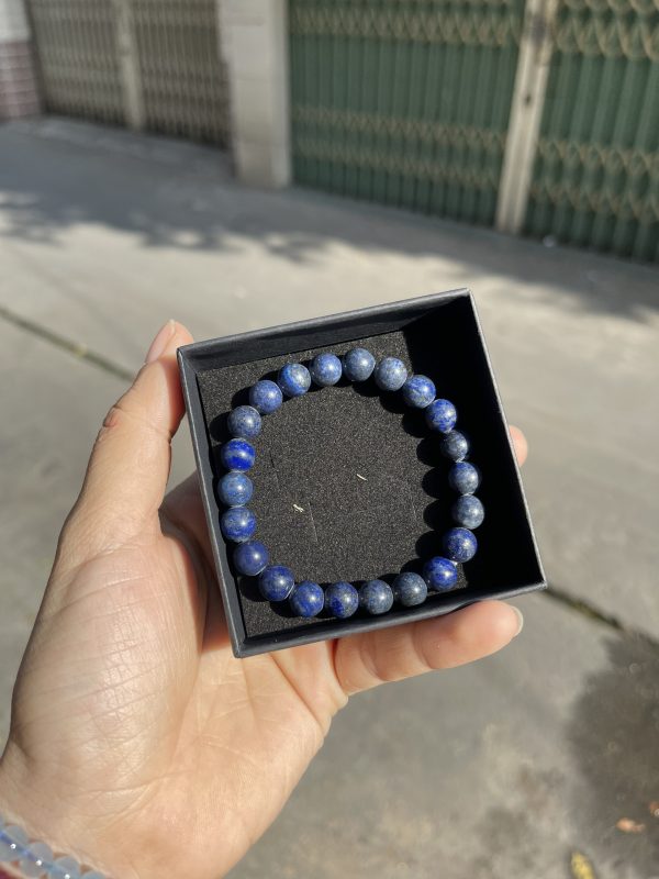Vòng tay Lapis Lazuli - đá Thiên Thanh, Size 8-10mm, loại vòng đơn