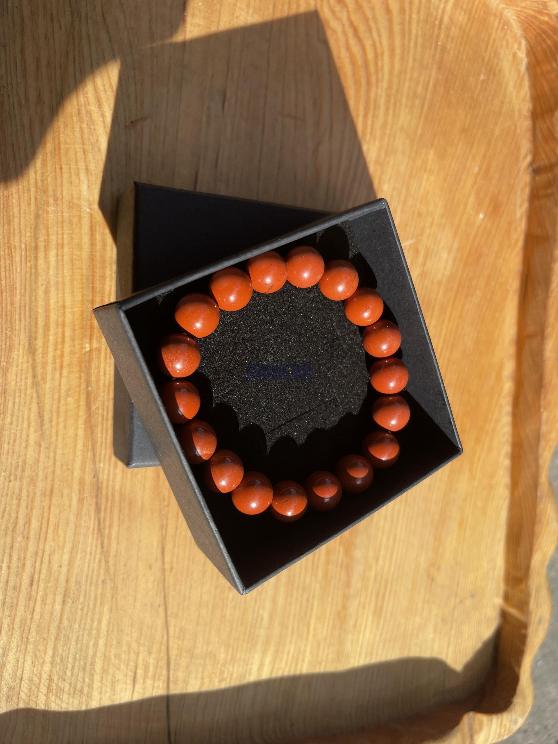 Vòng tay Red Jasper - Ngọc Bích đỏ, Size 8-10mm, loại vòng đơn