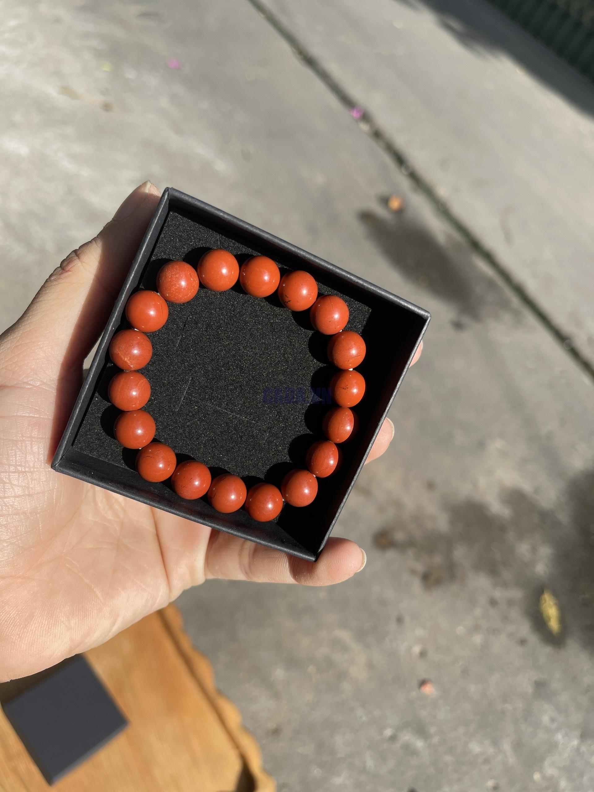 Vòng tay Red Jasper - Ngọc Bích đỏ, Size 8-10mm, loại vòng đơn