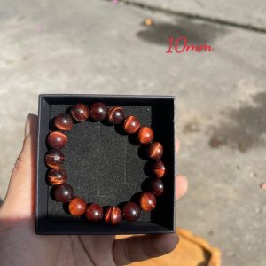 Vòng tay đá Mắt Hổ đỏ – Red Tiger Eye, Size 8-10mm, loại vòng đơn