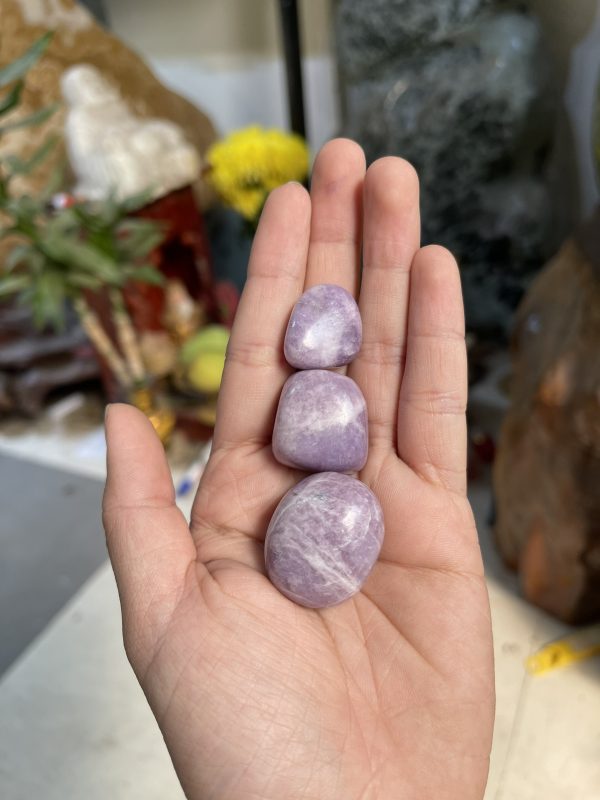 Lepidolite Tumbled - Đá Lepidolite dạng sỏi
