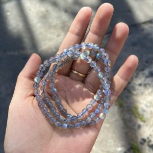 Vòng tay đá Xà Cừ - Labradorite - size 6mm, 3 Vòng quấn | Vòng tay phong thủy