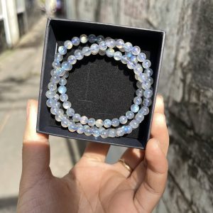 Vòng tay đá Xà Cừ - Labradorite - size 6mm, 3 Vòng quấn | Vòng tay phong thủy