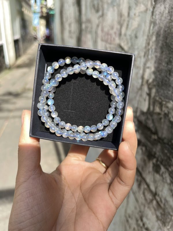 Vòng tay đá Xà Cừ - Labradorite - size 6mm, 3 Vòng quấn | Vòng tay phong thủy