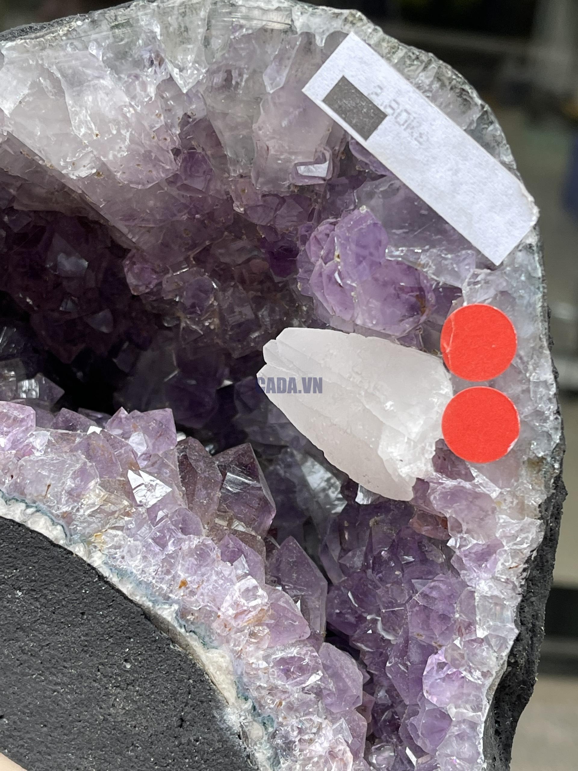 Hốc Thạch Anh Tím - Amethyst Geode (T94), KT: 13.5x17.5CM, KL: 2.8KG