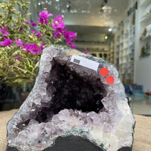 Hốc Thạch Anh Tím - Amethyst Geode (T95), KT: 16.5x17.5CM, KL: 3.5KG