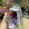 Hốc Thạch Anh Tím - Amethyst Geode (T96), KT: 13x9CM, KL: 0.95KG