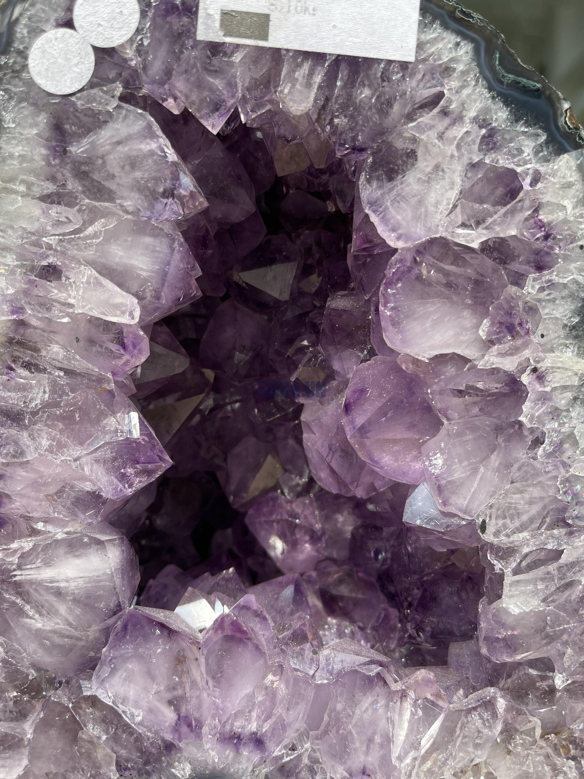 Hốc Thạch Anh Tím - Amethyst Geode (T97), KT: 20x17.5CM, KL: 5.1KG