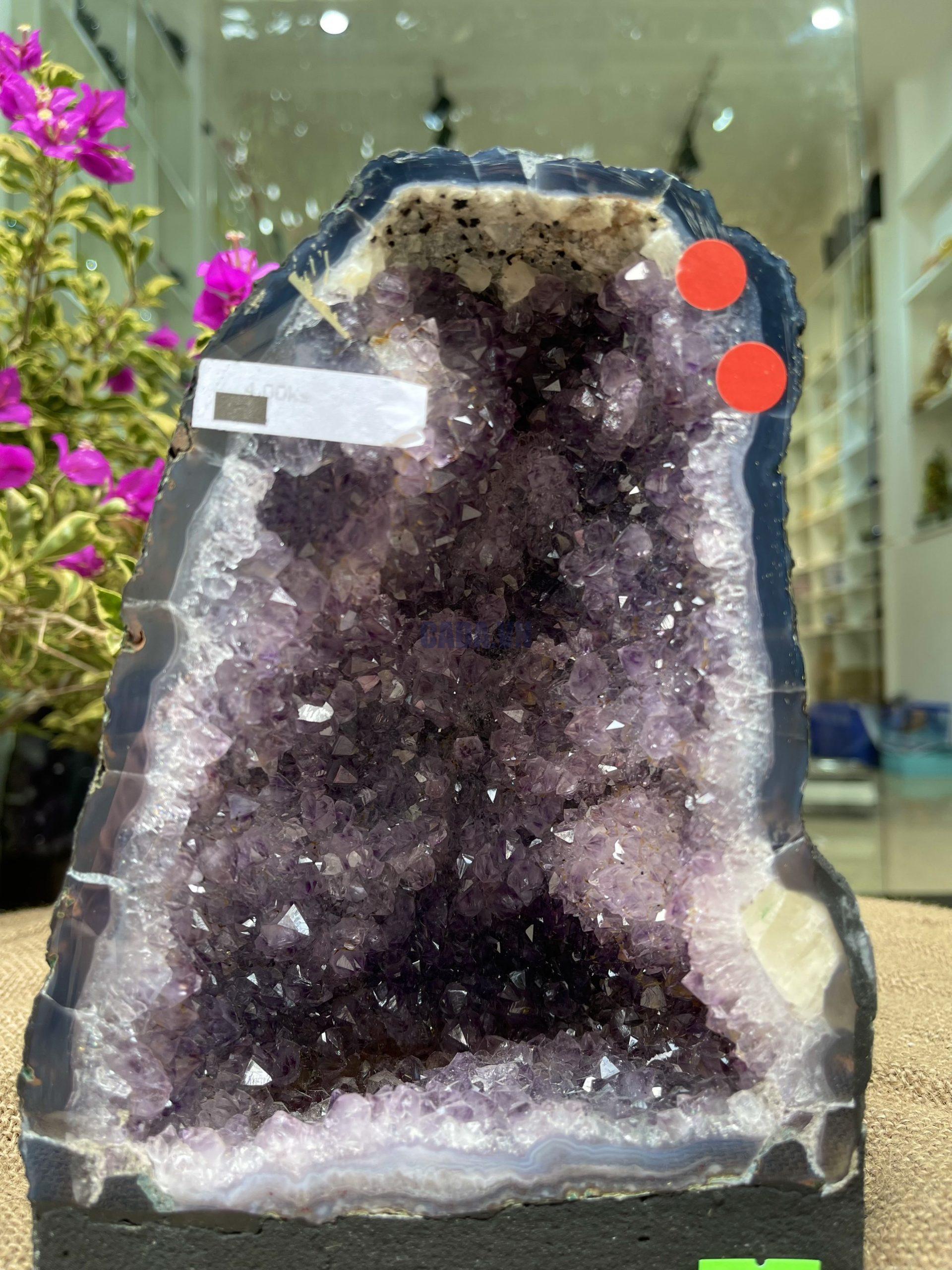 Hốc Thạch Anh Tím - Amethyst Geode (T101), KT: 21x15CM, KL: 4KG