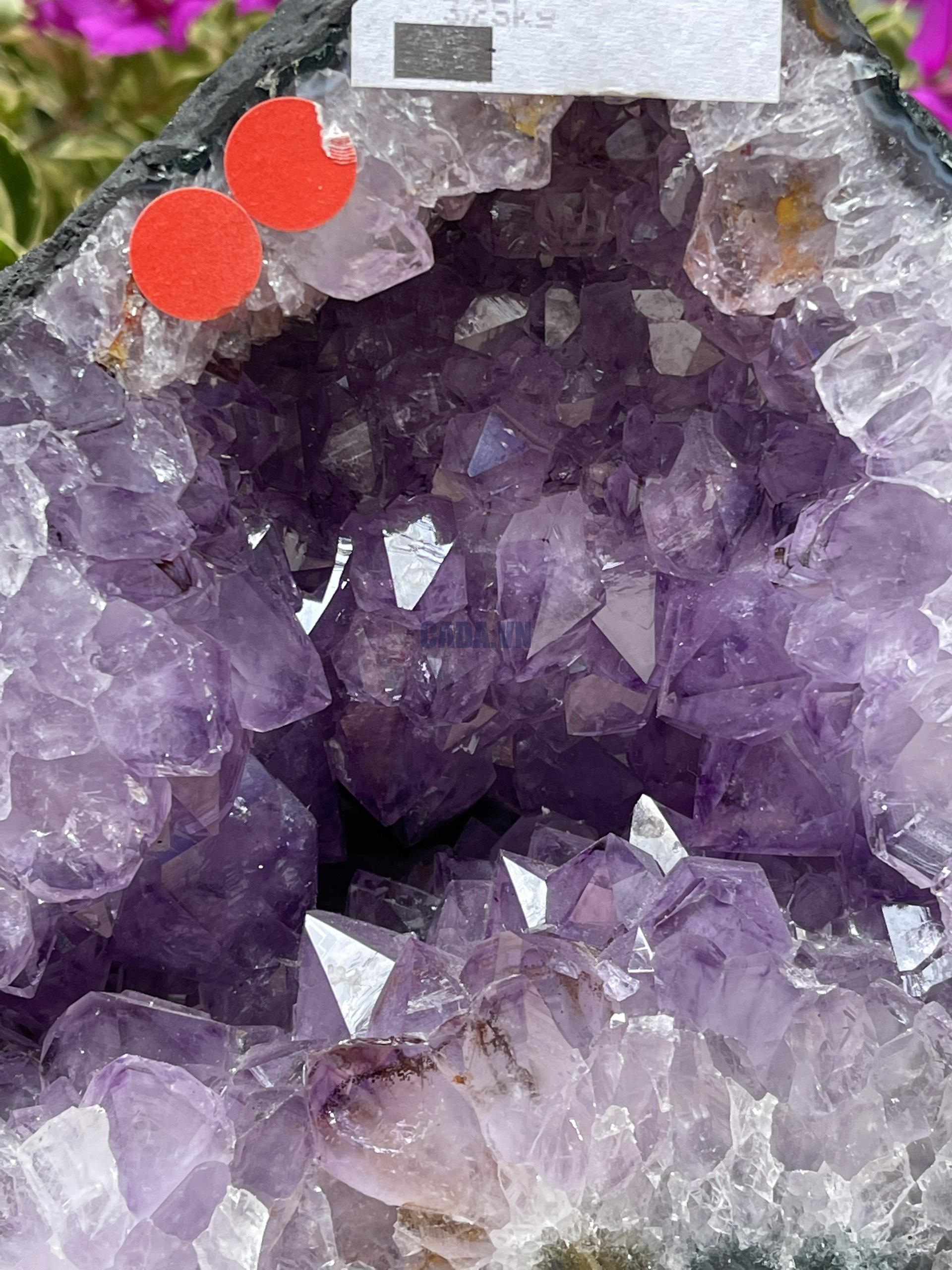 Hốc Thạch Anh Tím - Amethyst Geode (T103), KT: 16.5x14.5CM, KL: 3.25KG